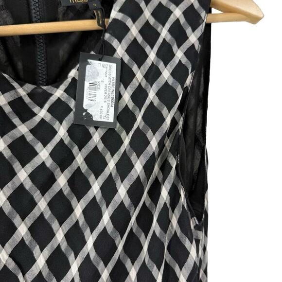 NEW Maje Reine Plaid Dress Sz 3/L - Picture 6 of 10